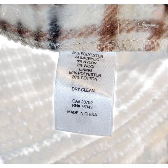 Joie Brushed Boxy Plaid Jacket, Shacket. Large. Cropped. Autumn Festival - Picture 11 of 16